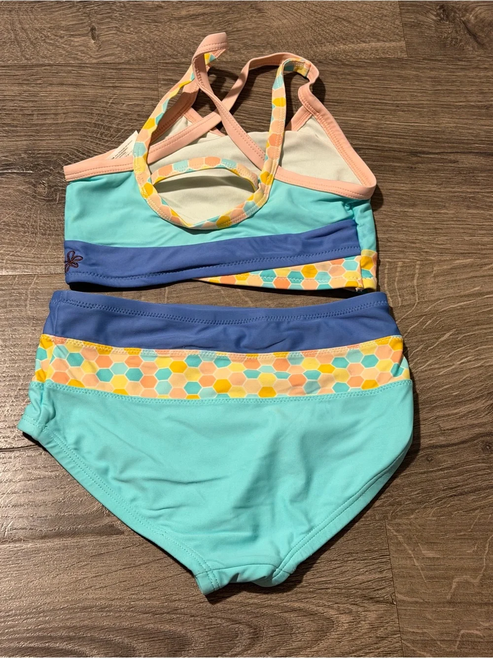 Girls Size 4 Aqua Two-Piece Bikini Swimsuit Matilda Jane